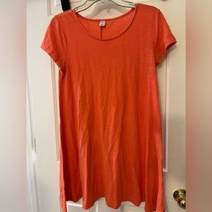 Old Navy | Coral T-Shirt Swing Dress | Size M